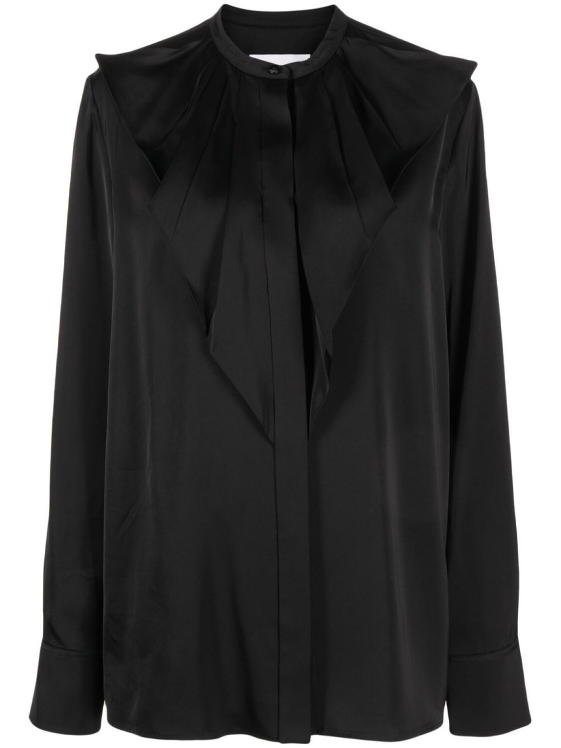 

Jil Sander блузка с длинными рукавами и оборками, черный