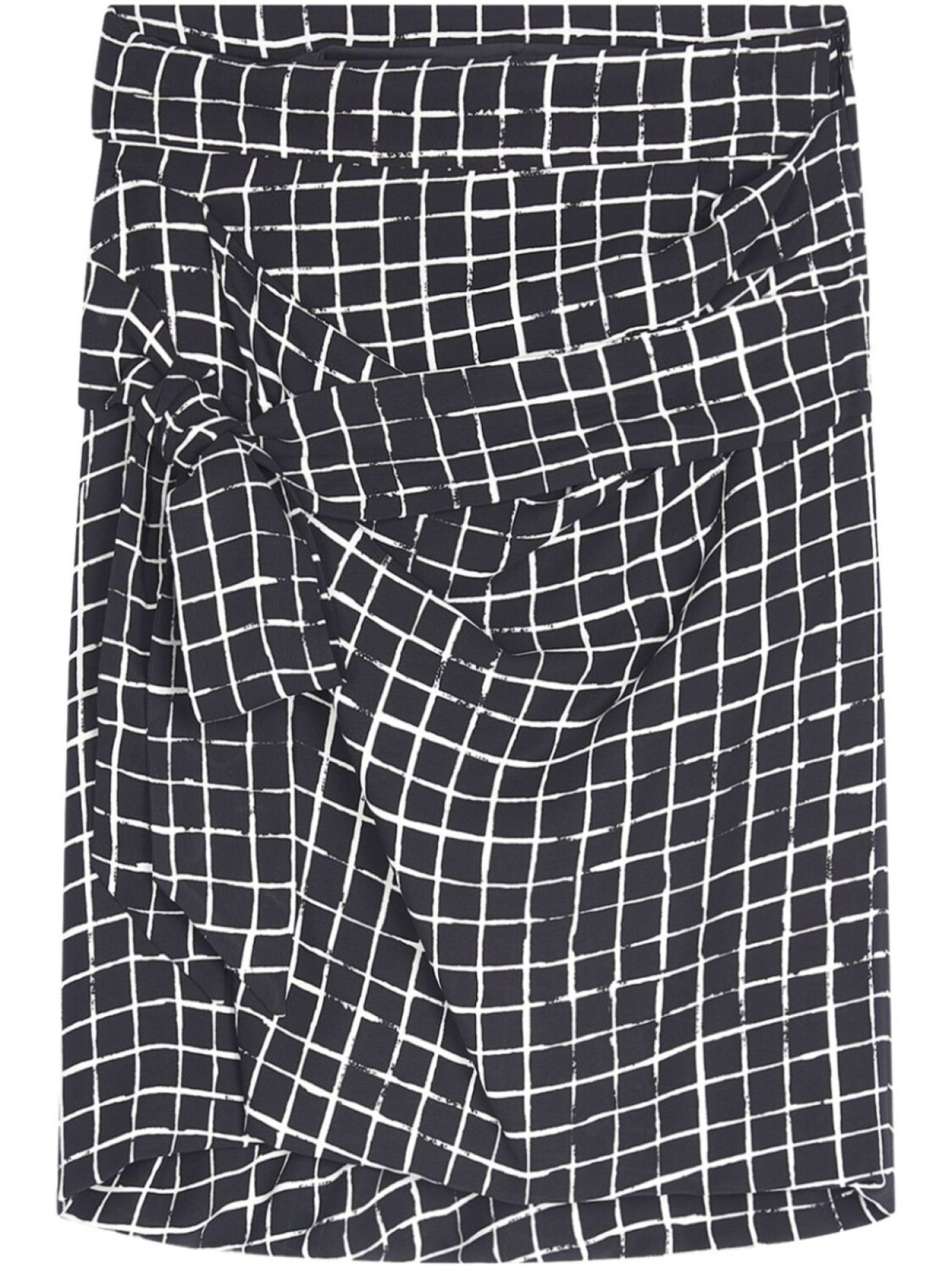 

Юбка миди с драпировкой DRIES VAN NOTEN, черный