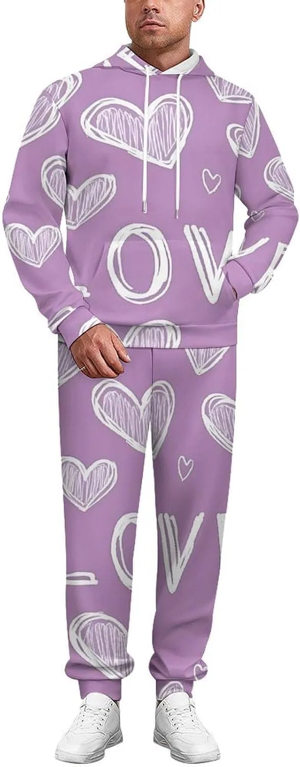 Спортивный костюм Purple Love Heart, 2 предмета, черный