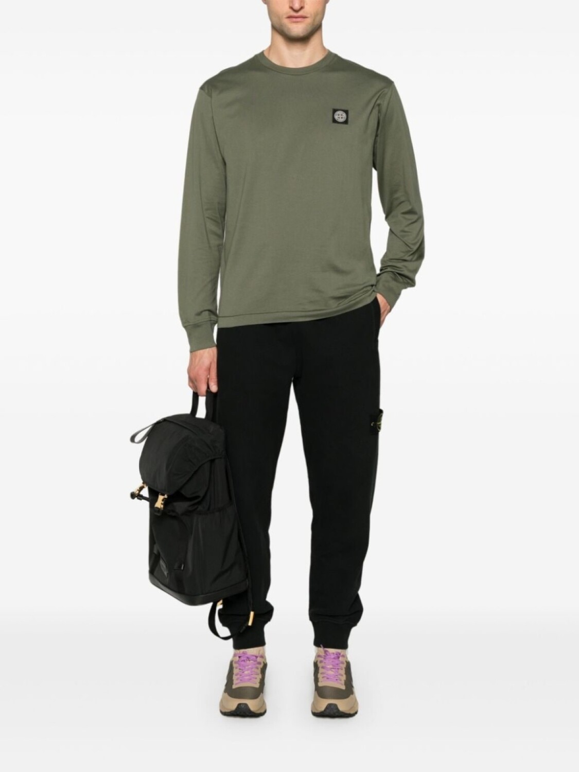 

Stone Island футболка из хлопка с нашивкой в виде компаса, зеленый