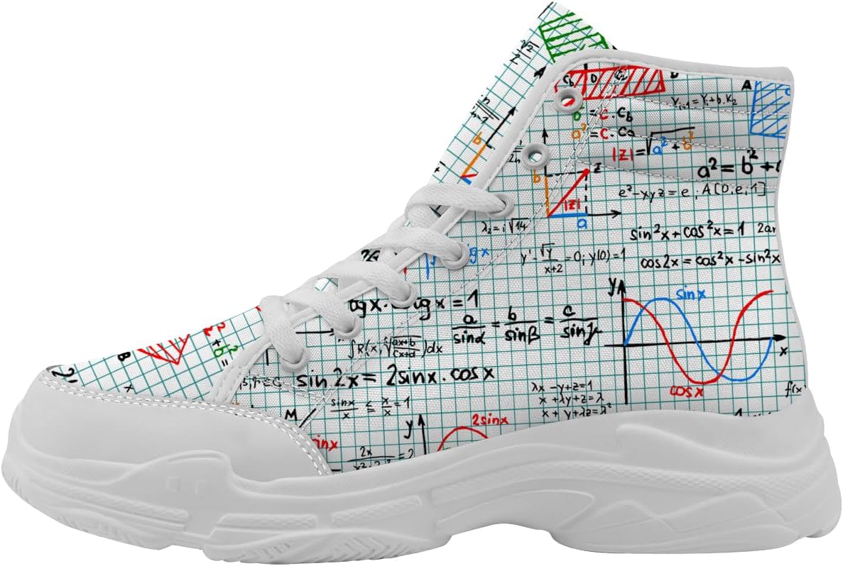 

Женские кроссовки Quorax Math с высокой посадкой, на шнуровке, из текстиля, подарок для нее и для него, красный