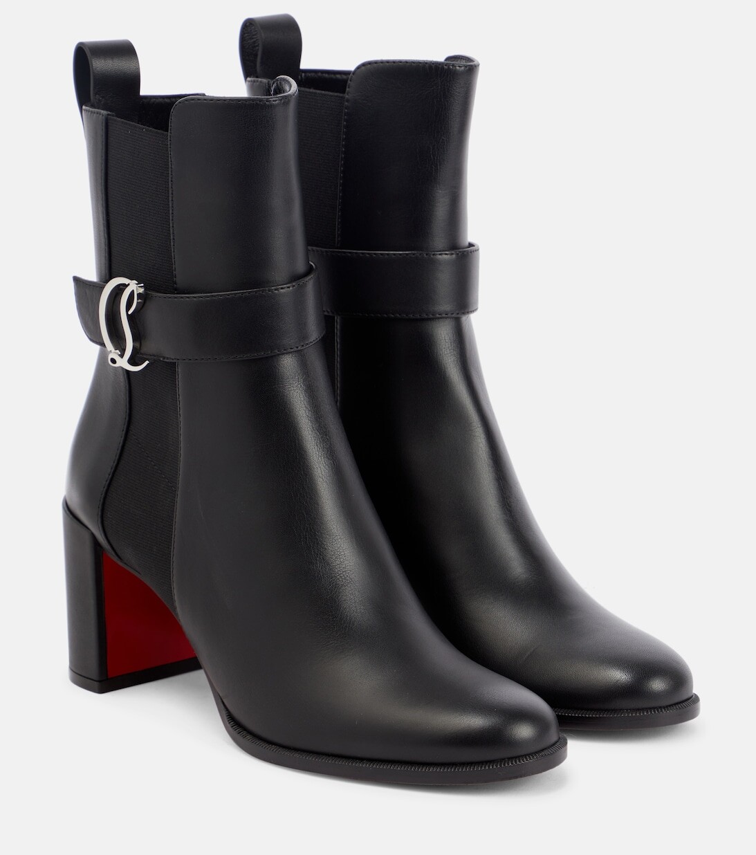 Кожаные ботинки CL Chelsea Booty Christian Louboutin, черный