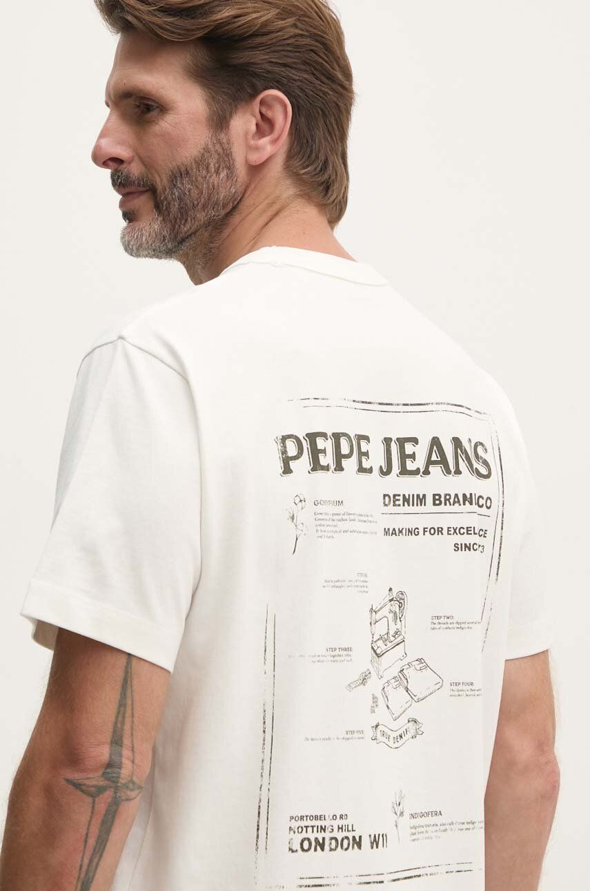 

Хлопковая футболка Pepe Jeans AUSTIN, белый