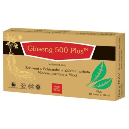 

Жидкий женьшень Ginseng 500 Plus, 10 x 10 мл - упаковка из 10 штук. Ginseng Poland