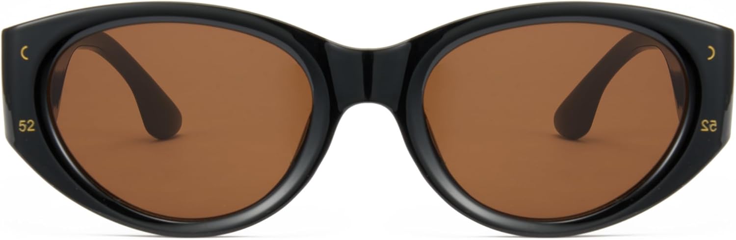 

Солнцезащитные очки Cyxus с защитой от УФ-излучения, модный винтажный дизайн, овальная оправа, защита от 99% UVA и UVB лучей, для мужчин и женщин, артикул 1158, 1158- Black Frame - Brown Lens