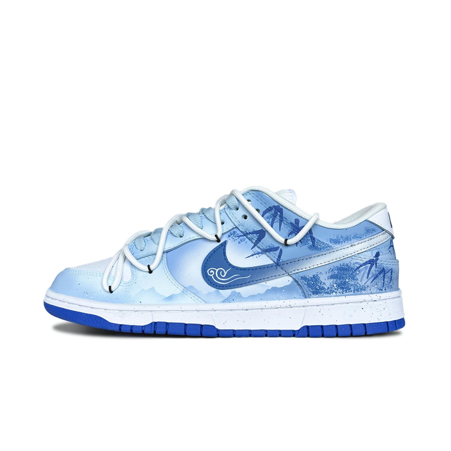 

Кроссовки Nike Dunk Skateboard Shoes Men Low-Top White Blue, Синий, Кроссовки Nike Dunk Skateboard Shoes Men Low-Top White Blue