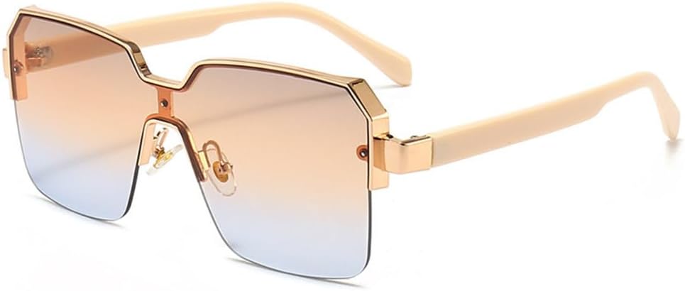 

MUTYNE Металлические солнцезащитные очки в стиле стимпанк для мужчин, спортивные очки для вождения, винтажные квадратные солнцезащитные очки для женщин, винтажные очки, Tea Blue