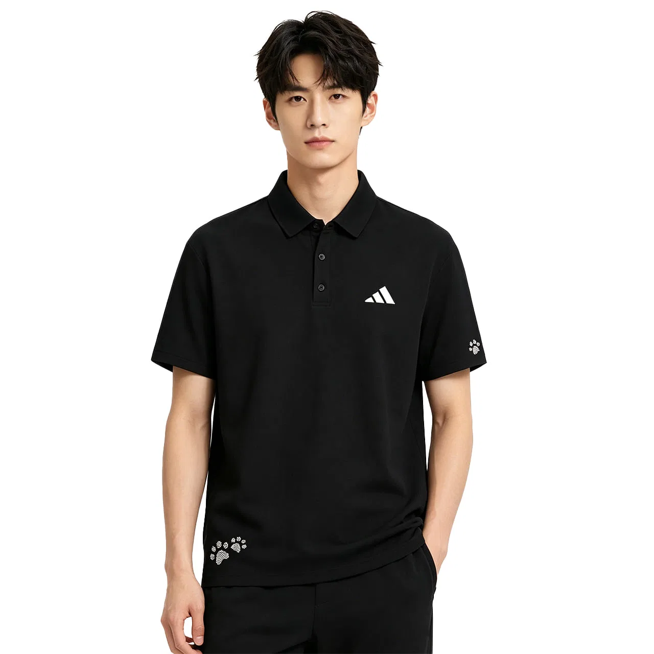 Футболка Adidas Must Haves с принтом когтей, черная — фото 4