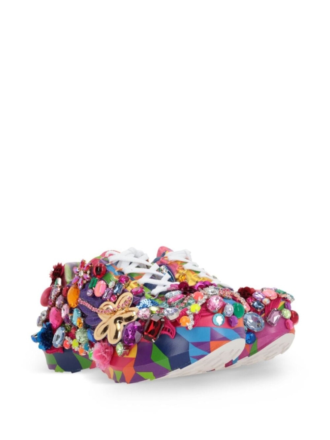 

Comme Des Garçons x Кроссовки Salomon, украшенные стеклянными кристаллами, розовый
