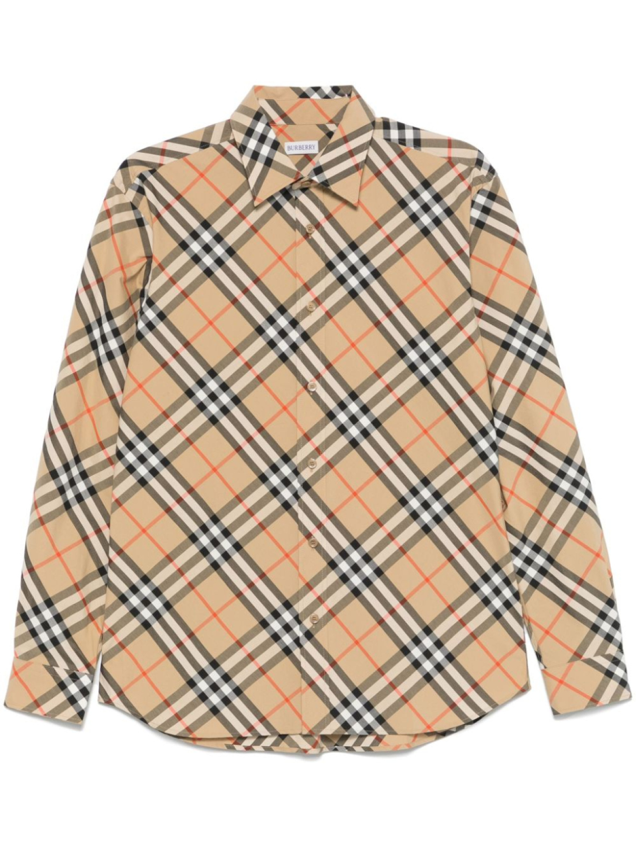

Burberry рубашка в клетку IP, нейтральный цвет