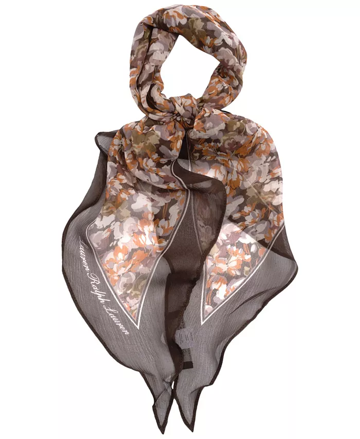 

Шарф с цветочным принтом и ромбовидным узором Pre-Spring Lauren Ralph Lauren, мультиколор