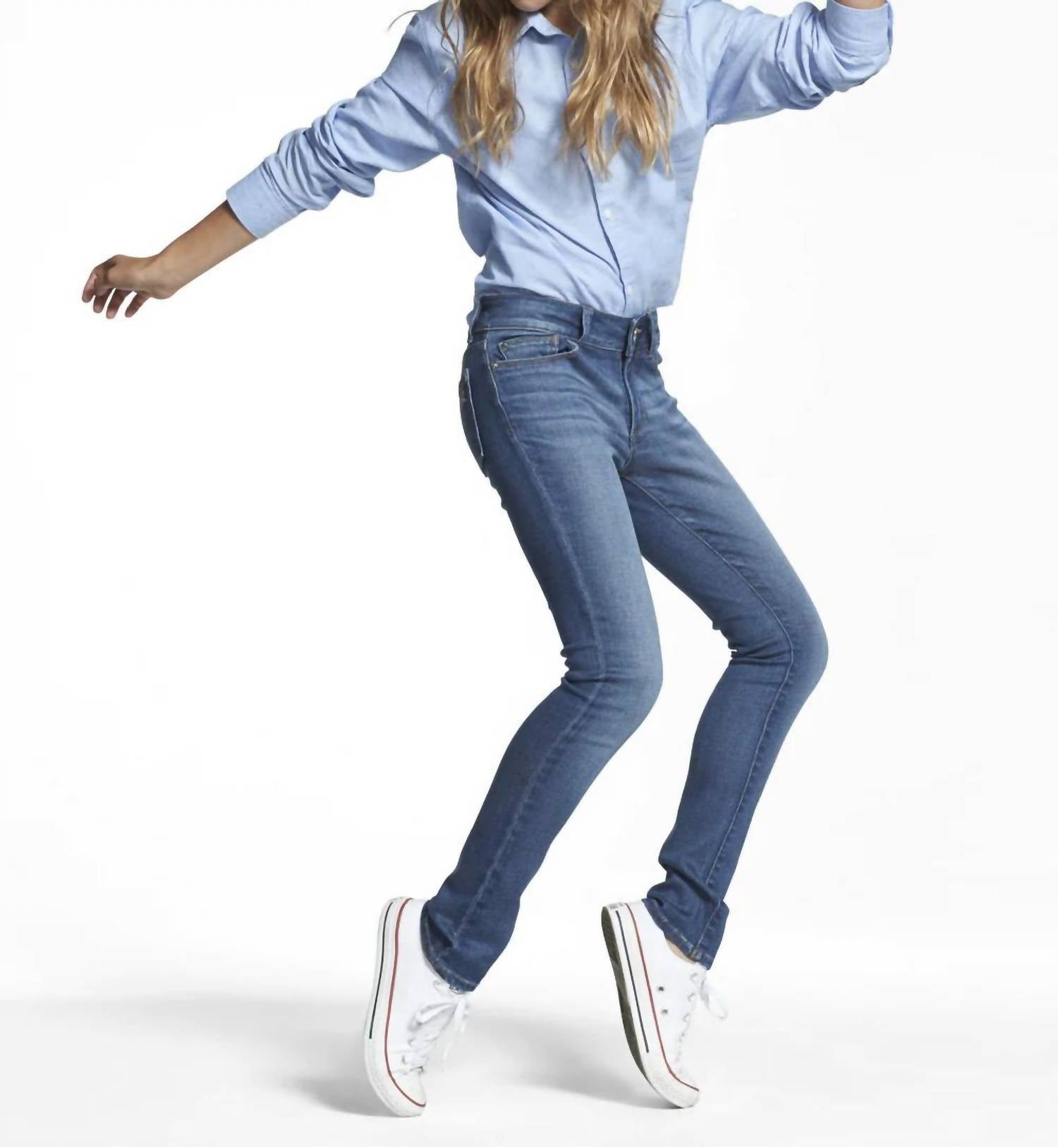 

Девушки Широкие Джинсы Chloe Blue в Среднем Индиго DL1961 - Kids'