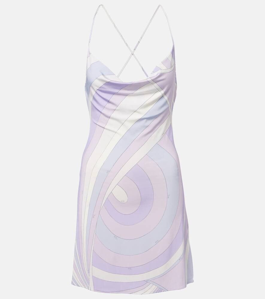 

Айрид сатиновая джерси мини-платье Pucci, Lavander