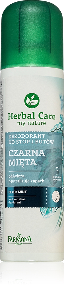 

Дезодорант-Спрей Herbal Care с черной мятой для ног и обуви Farmona, 150 мл