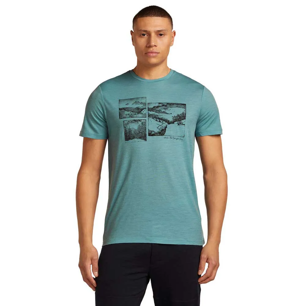 

Футболка Icebreaker Merino 150 Tech Lite The Climb, синий