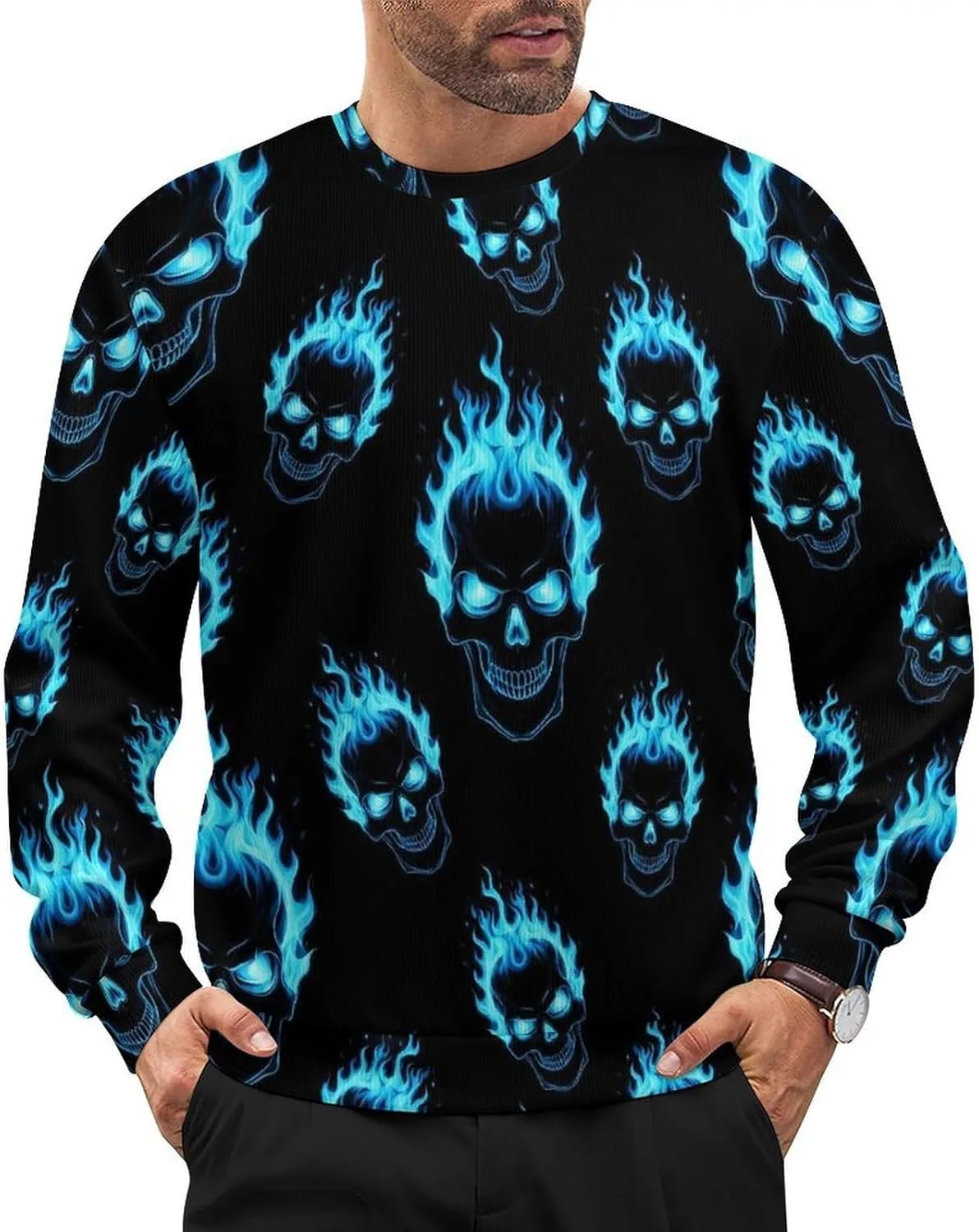 

Мужской свитер с длинным рукавом, мягкий и свободный Meaudiwes