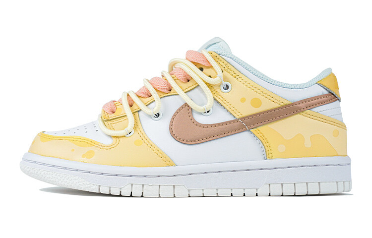 

Кроссовки Nike Dunk Skateboard Shoes Women's Low-Top Yellow Blue