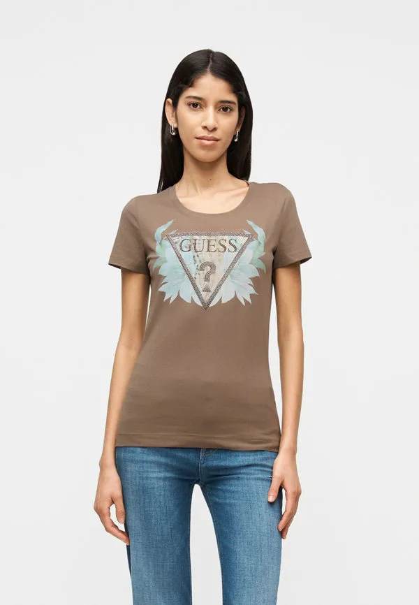 

Футболка с принтом в виде треугольника и цветка Guess, Walnut Shell, Коричневый, Футболка с принтом в виде треугольника и цветка Guess, Walnut Shell