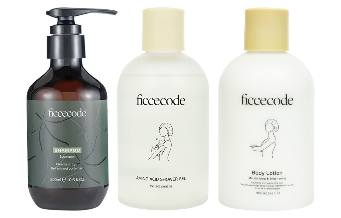 

Шампунь с эвкалиптом 300мл + увлажняющий гель для душа с аминокислотами 300мл + увлажняющий осветляющий лосьон для тела 300мл FicceCode