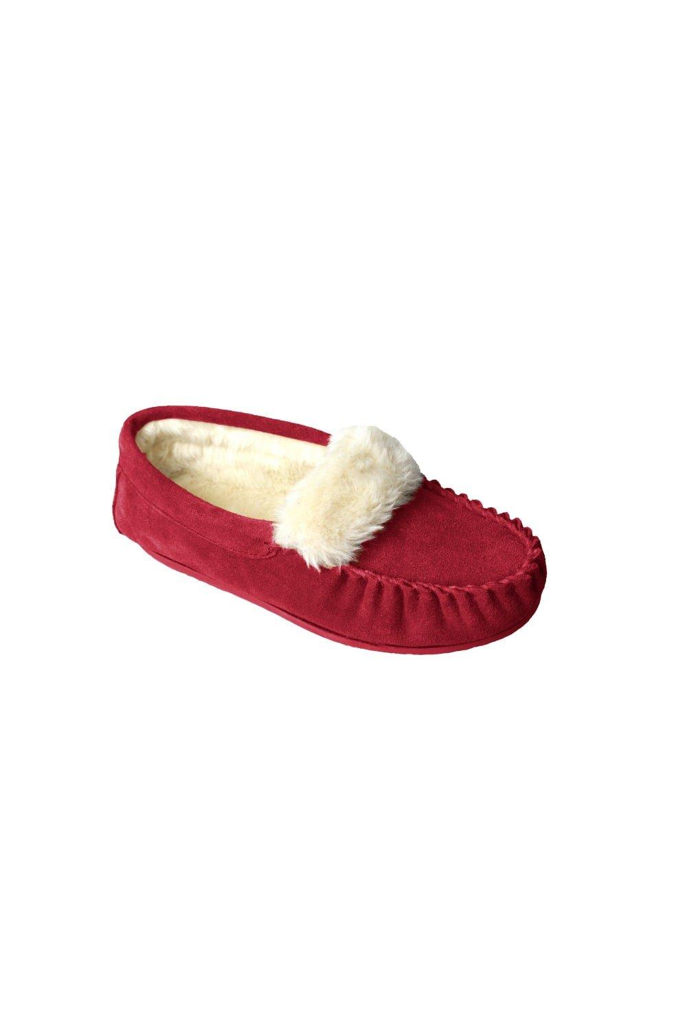 Мокасины Zoe с плюшевой подкладкой Eastern Counties Leather, розовый