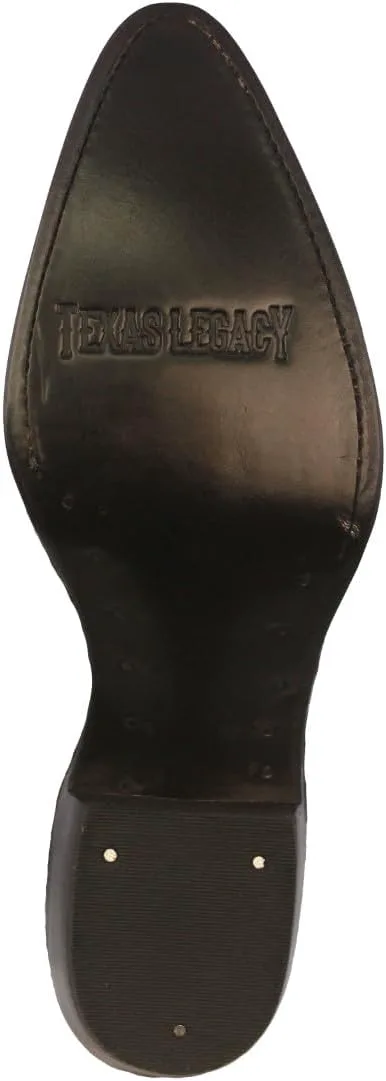 

Мужские коричневые ковбойские сапоги Texas Legacy с западным дизайном, принт крокодила и страуса, носок J, коричневый