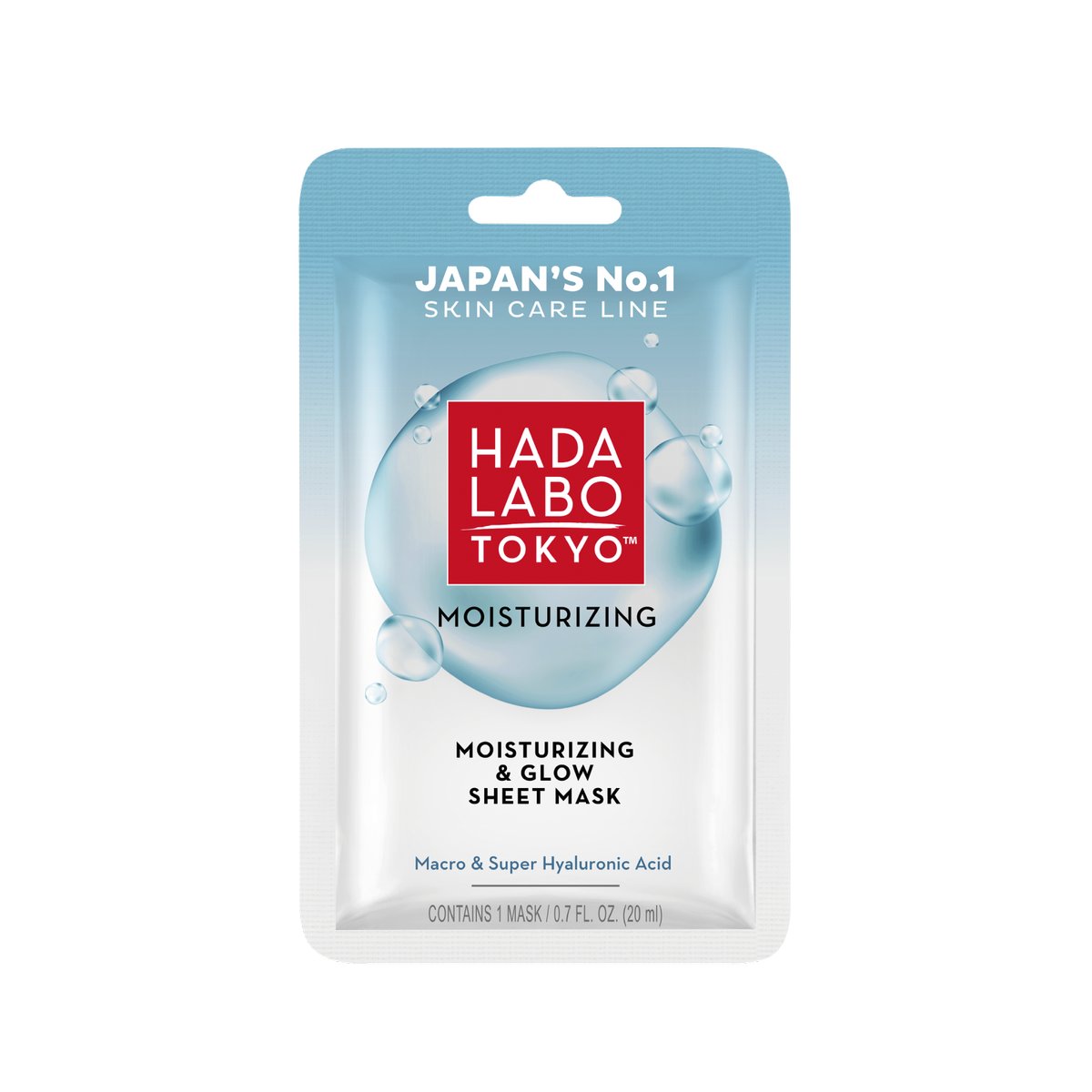 

Hada Labo Tokyo Moisturizing, Сильно увлажняющая и осветляющая тканевая маска, 20мл