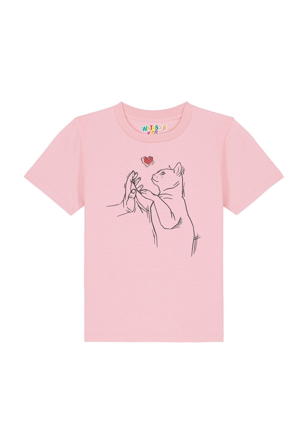 

Футболка с принтом CATHAND Watapparel, цвет cotton pink