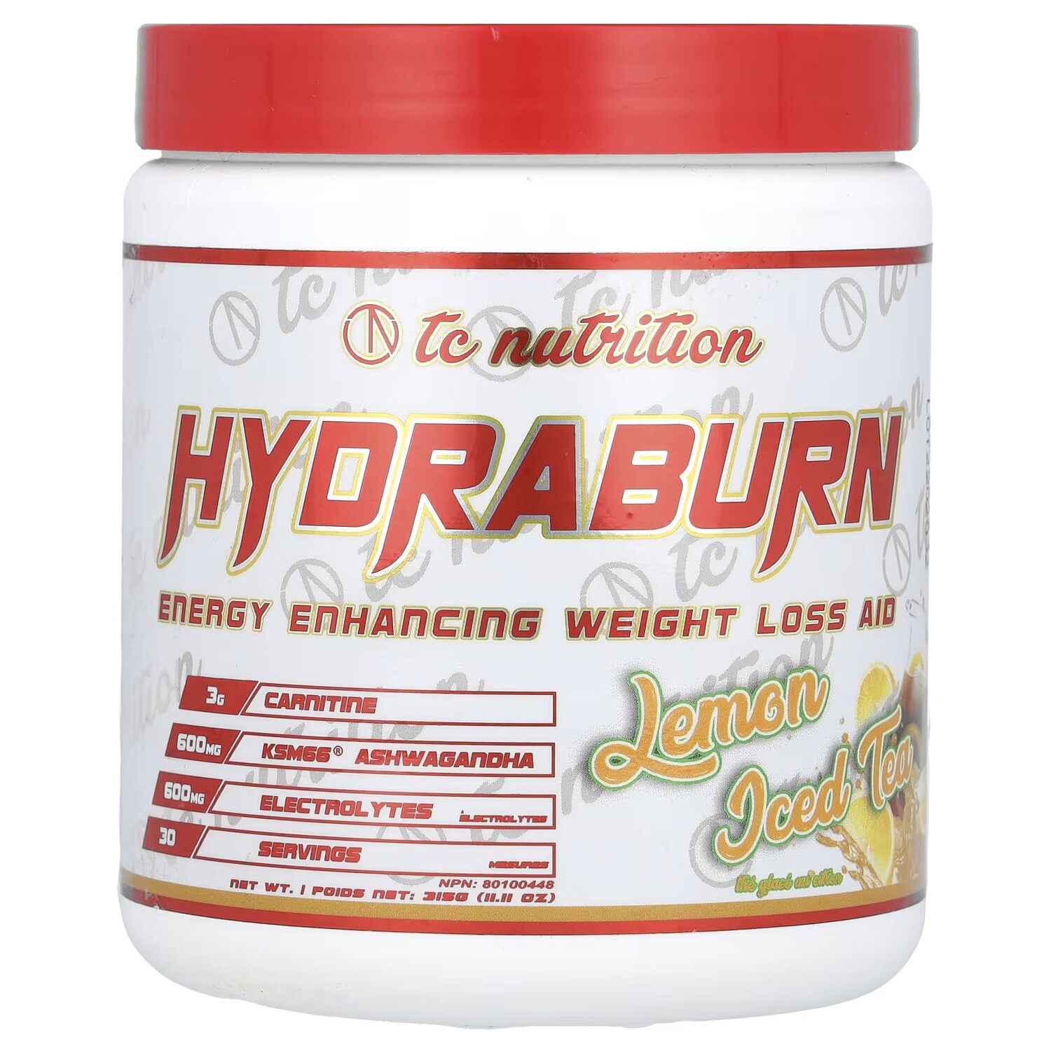 

Hydraburn, Энергетическое средство для снижения веса, чай со льдом и лимоном, 11,11 унции (315 г) Tc Nutrition