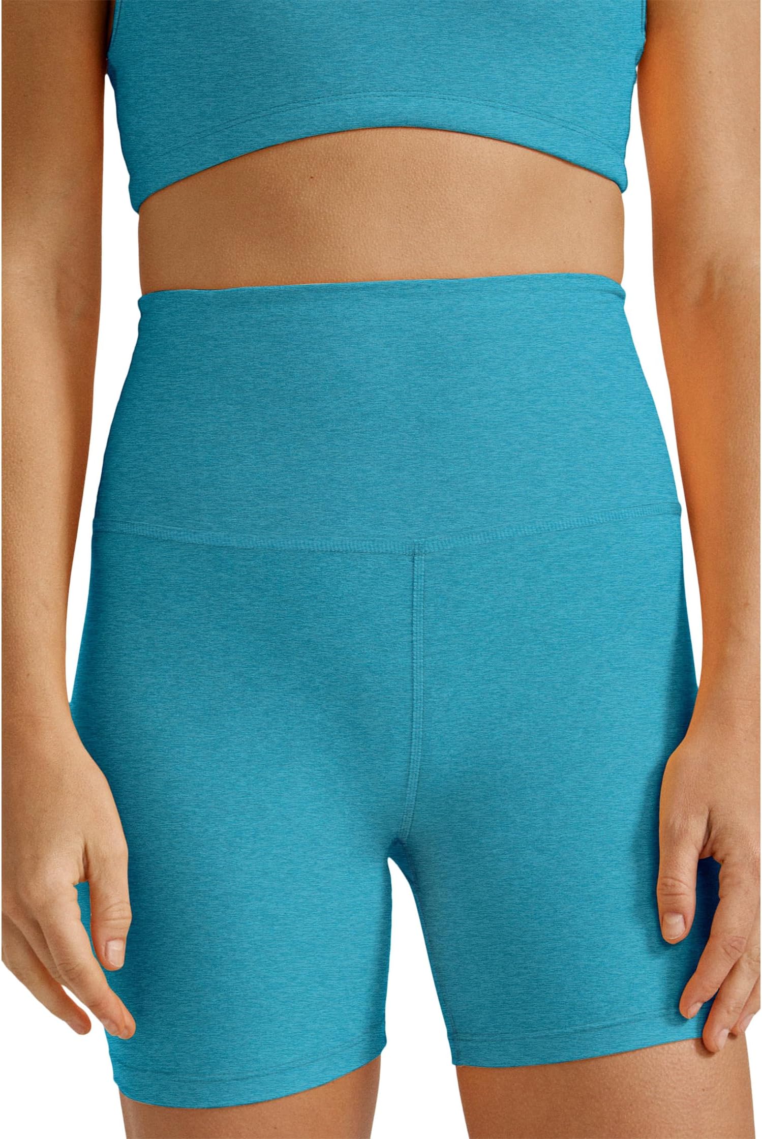 

Шорты Beyond Yoga Spacedye Keep Pace 5" Biker Shorts, цвет Cali Blue Heather