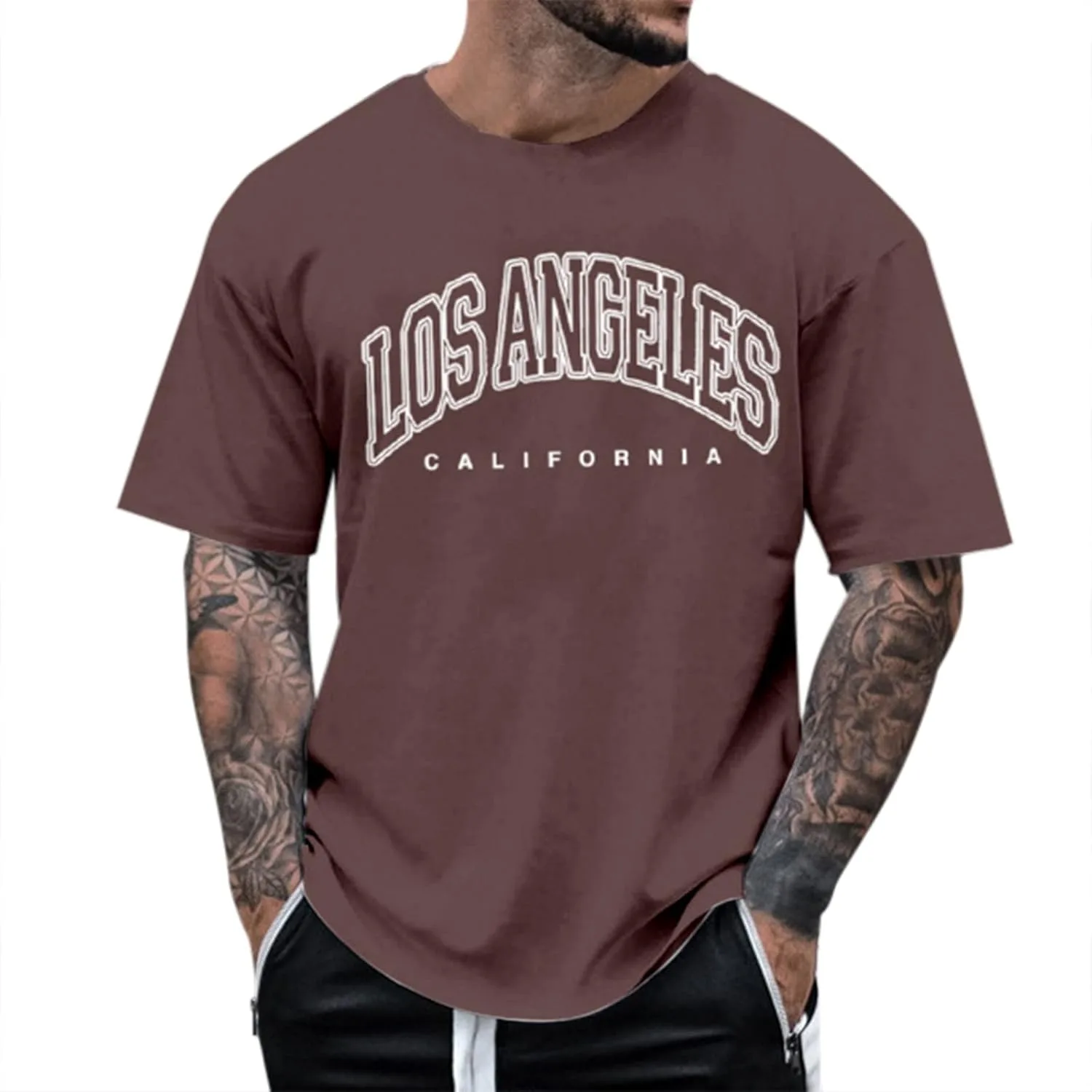 

Футболка мужская Los Angeles Letter Prints, короткий рукав, Regular Fit