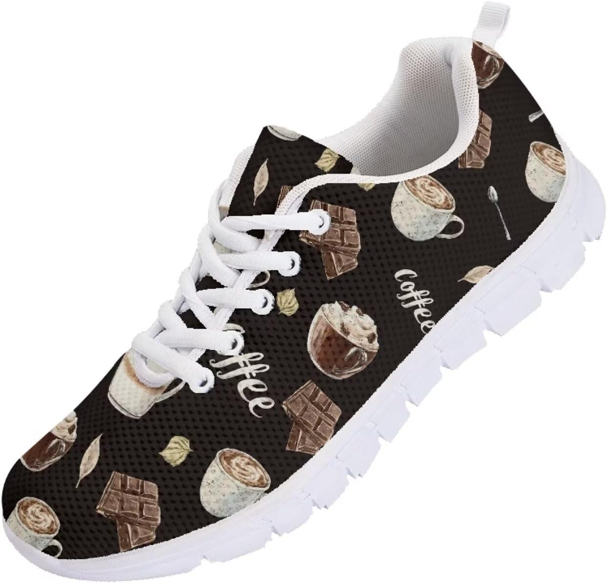 

Мужские кроссовки Funnydude Funny Print для тенниса, спортивные, удобные, дышащие, с сетчатым верхом, Coffee