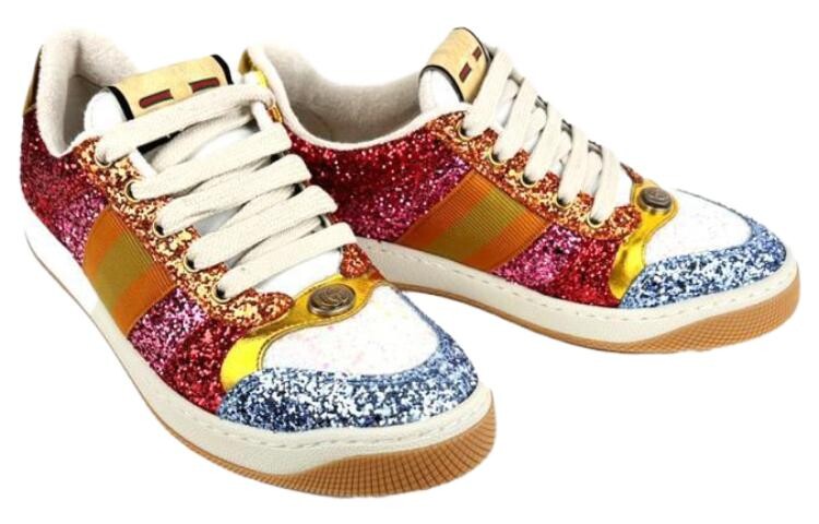 Кроссовки женские Gucci Screener Glitter-Embellished, многоцветный — фото 3