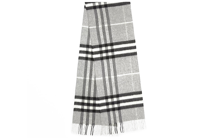 

Вязаный шарф унисекс светло-серые Burberry, светло-серый