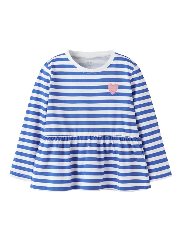 

Рубашка с длинным рукавом name it, синий/белый