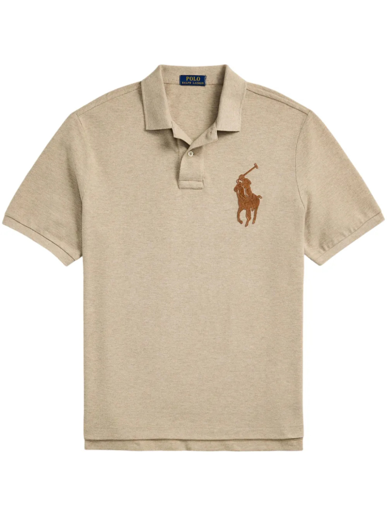 

Polo Ralph Lauren рубашка поло с аппликацией Polo Pony, коричневый