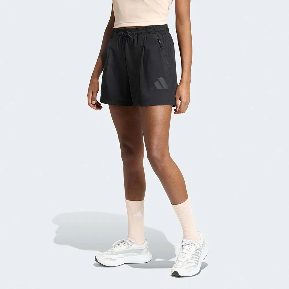 Женские тканые шорты Z.N.E чёрного цвета от Adidas