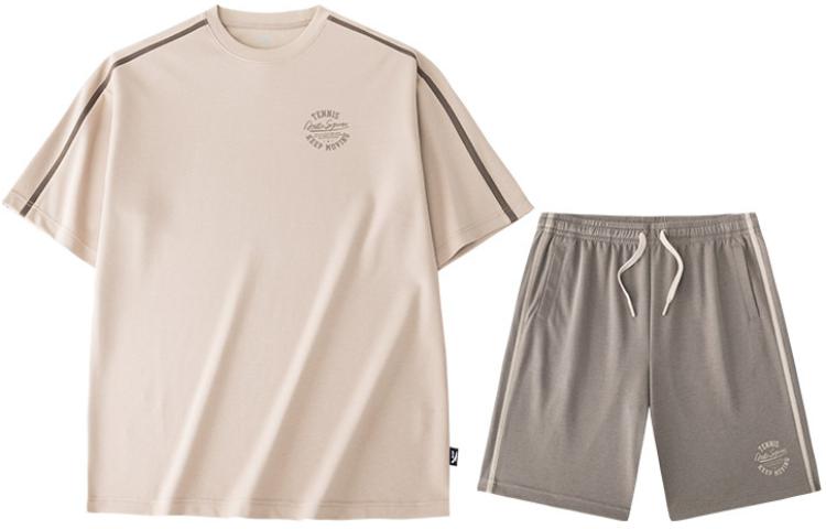 

Мужская повседневная спортивная одежда Anta Life Collection цвета шампанского, хаки/серый лен