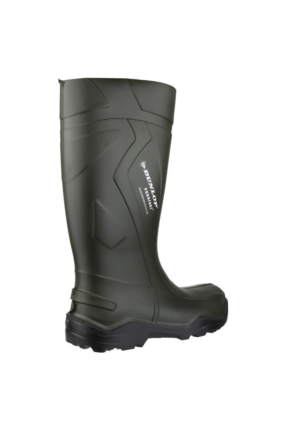 Резиновые сапоги Purofort+ из искусственной кожи Dunlop, зеленый — фото 2