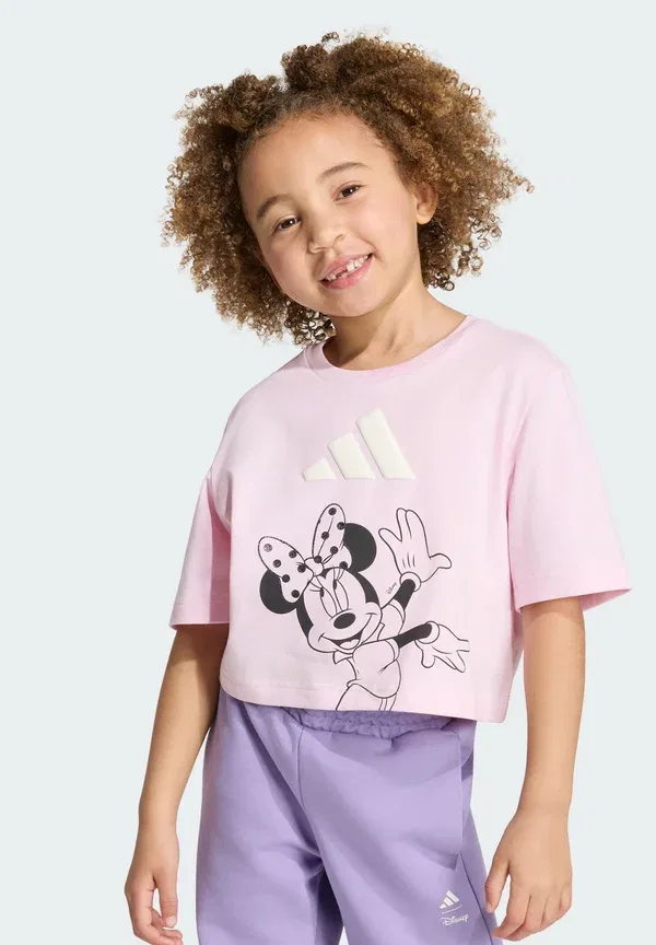 Футболка Lg disney minnie tee print t-shirt Adidas Performance, прозрачно-розовый/бежевый