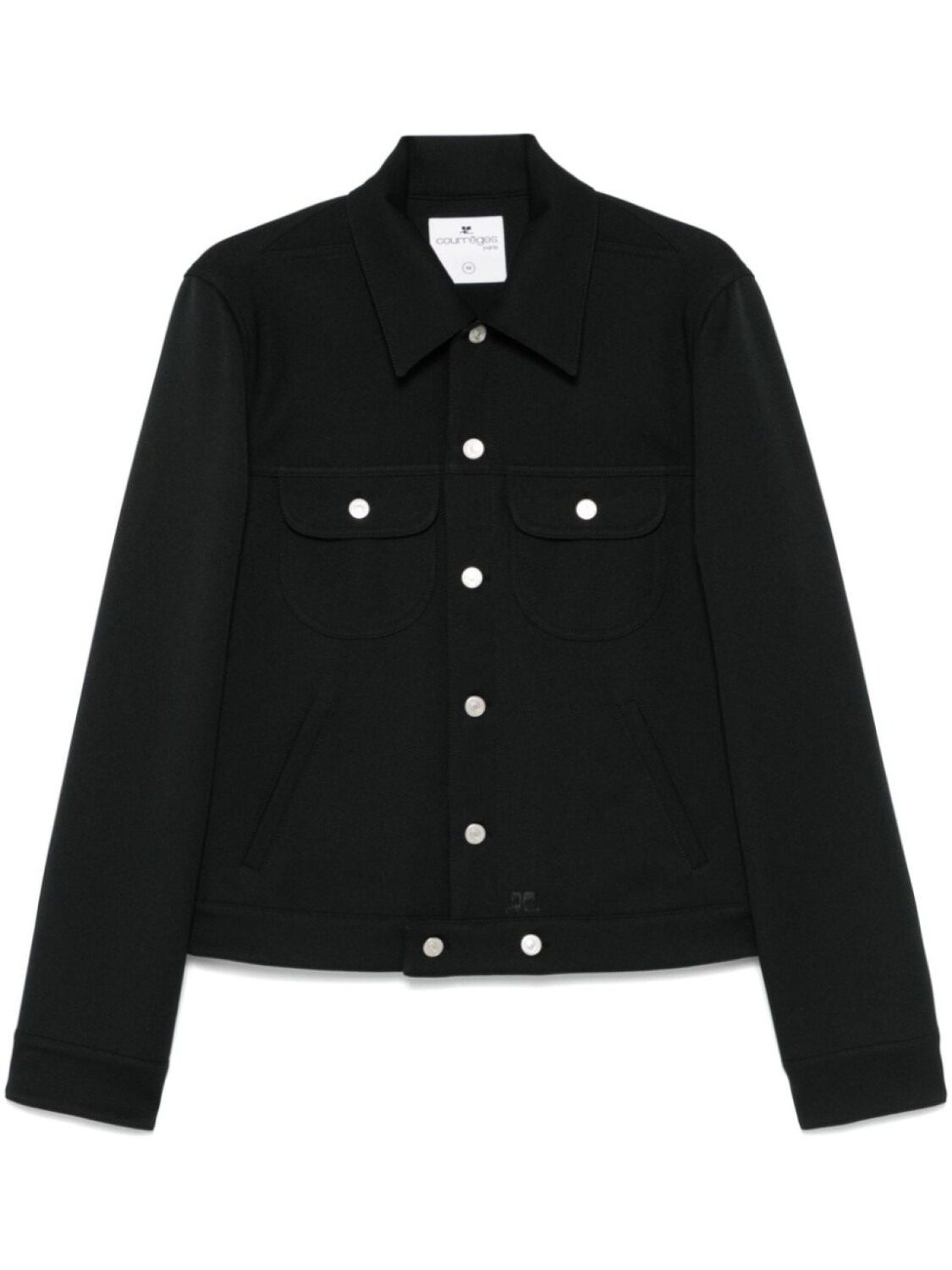 

Куртка дальнобойщика из твила Courrèges, черный