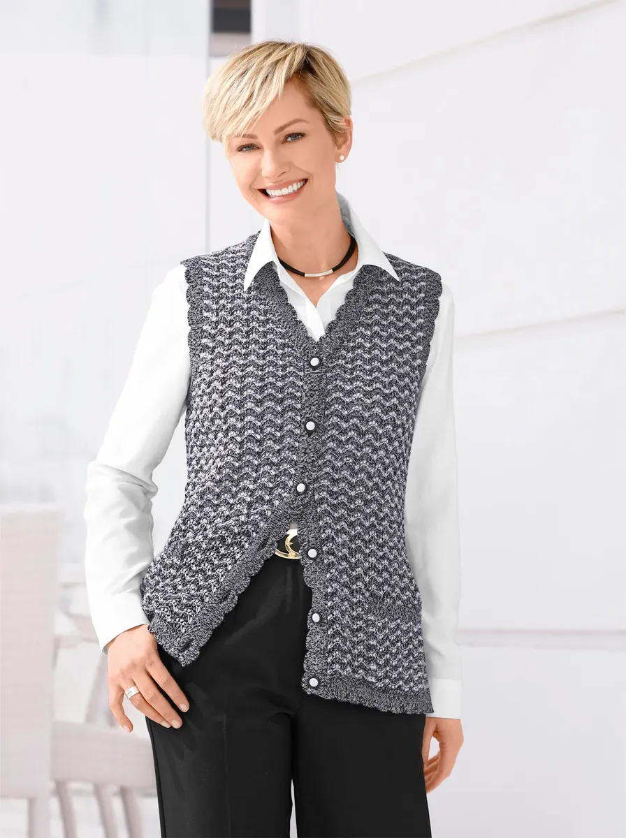 

Трикотажный жилет Classic Basics, цвет Schwarz-Meliert