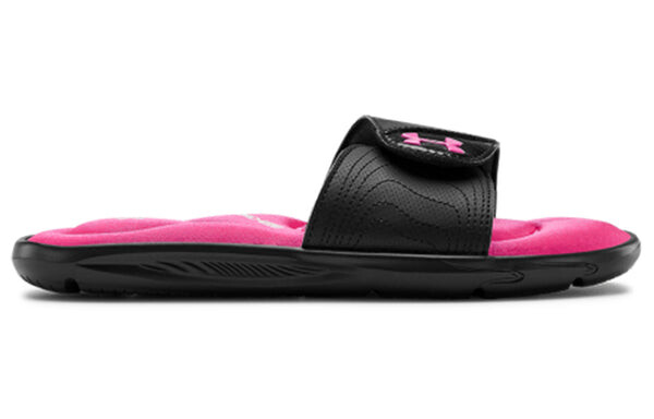 Тапочки ignite 9 slide 'black pink surge' Under Armour, розовый — фото 3