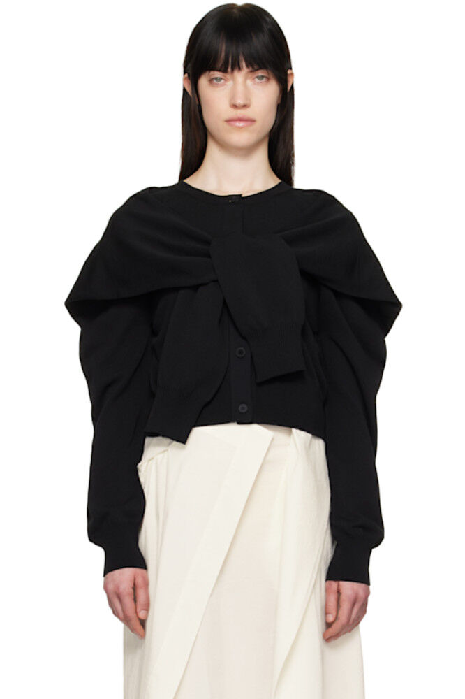 

Черный кардиган с четырьмя рукавами ISSEY MIYAKE