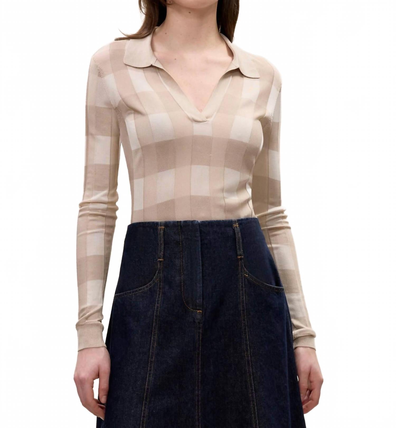 

Прозражный вязаный свитер в песочной расцветке Rebecca Taylor, мультиколор