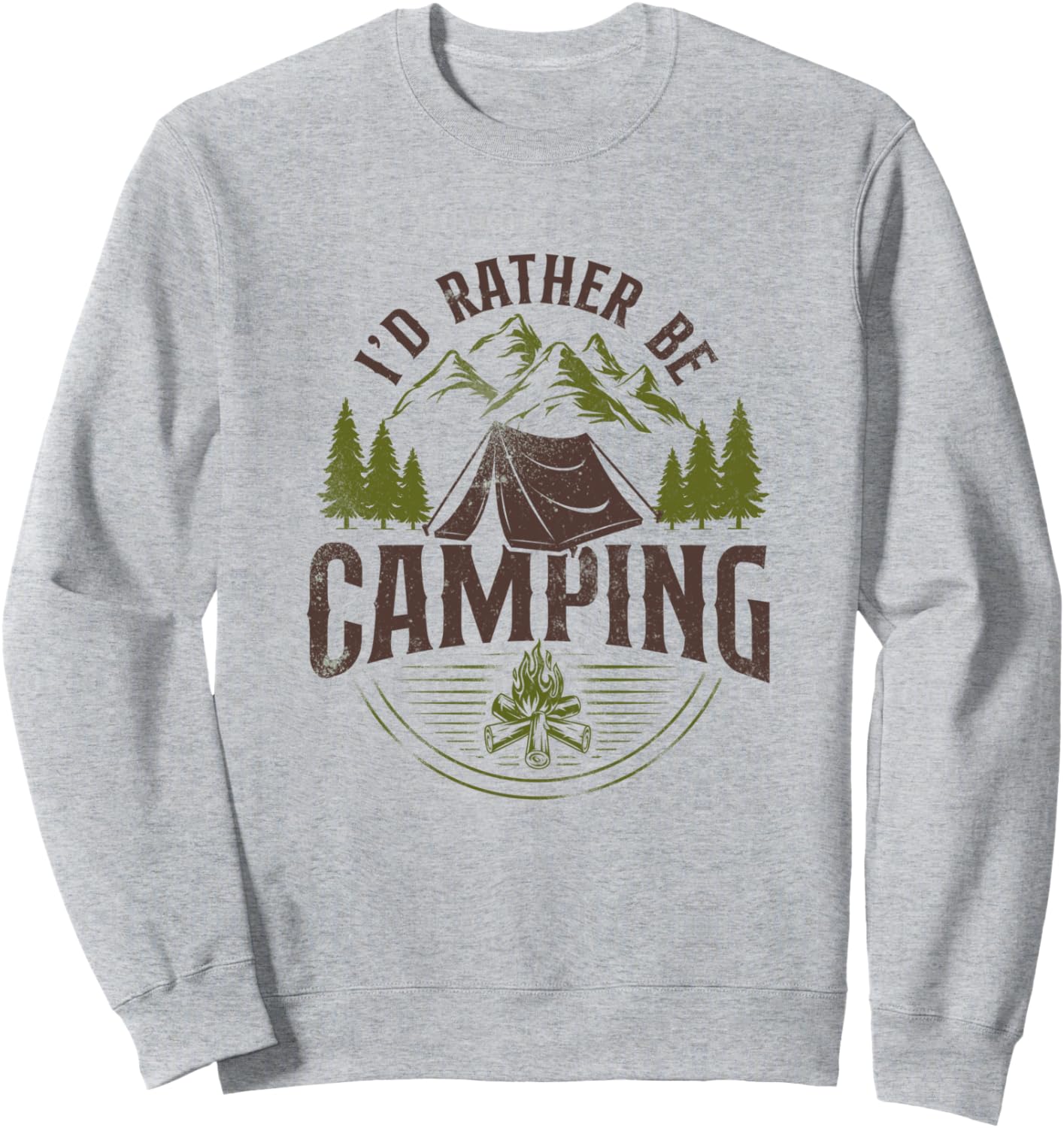

Толстовка с надписью Я бы предпочел быть в походе серого цвета Camping Lover & Camper Saying Hd0