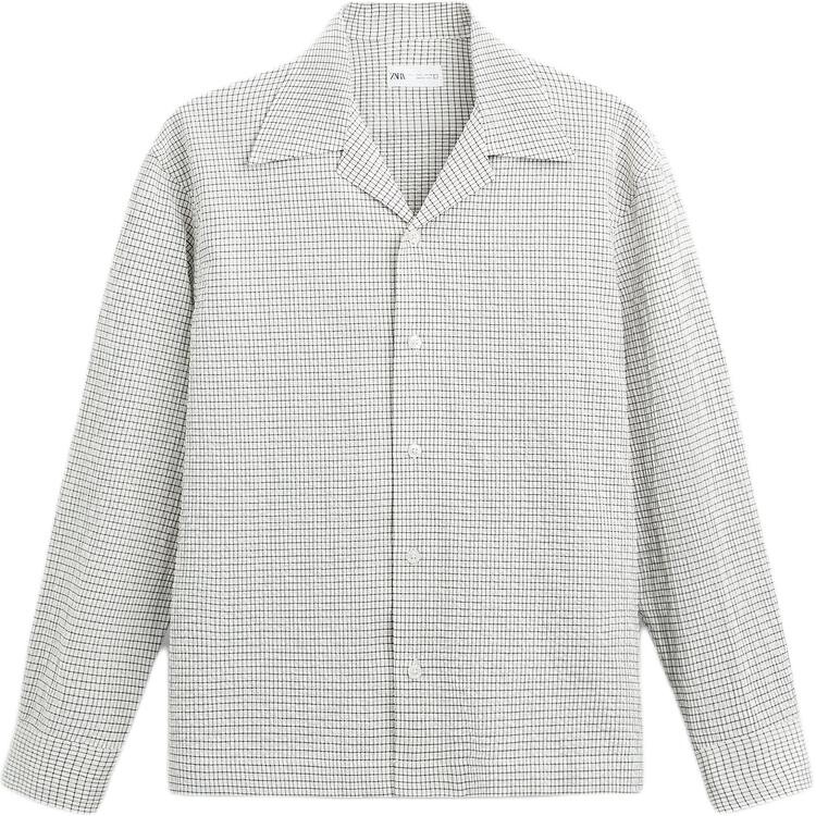 

Рубашка мужская черная Zara, черный