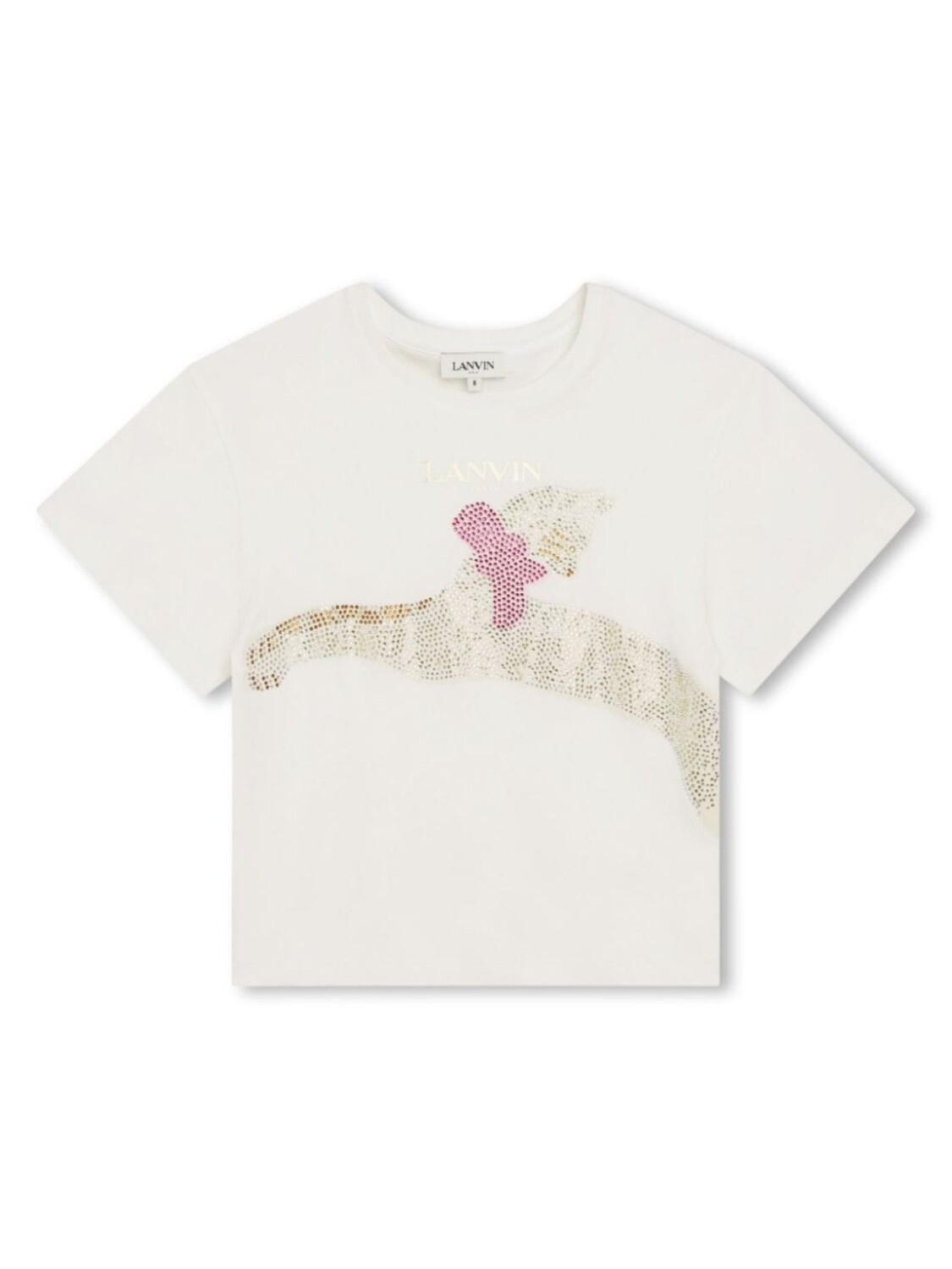 

Lanvin Enfant футболка с логотипом, золотистый, Желтый, Lanvin Enfant футболка с логотипом, золотистый