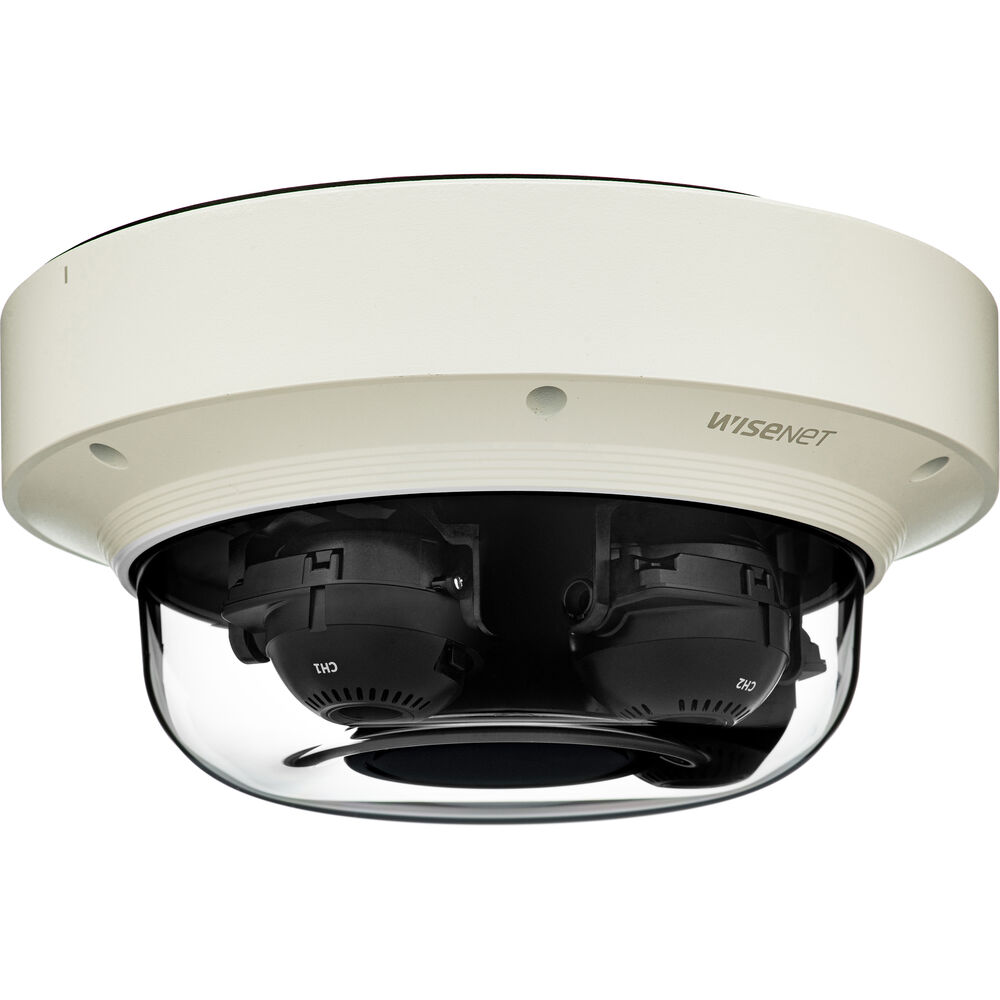 

Уличная многонаправленная сетевая купольная камера Hanwha Vision PNM-8082VT с тремя датчиками и разрешением 6 Мп