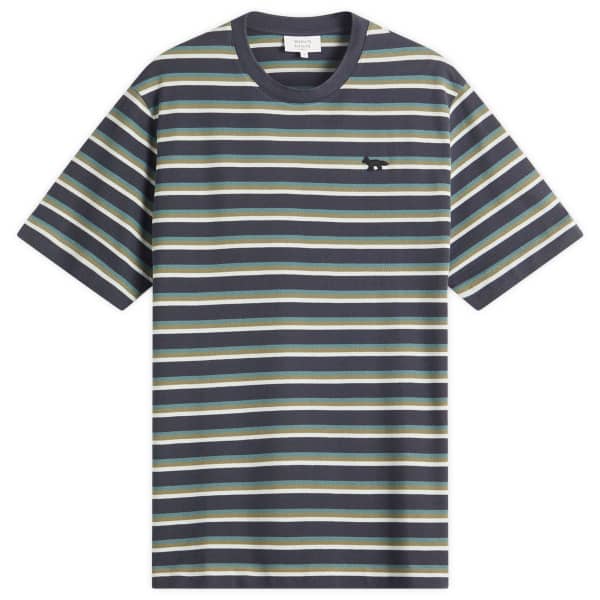 

Футболка Maison kitsune profile с полосатой нашивкой в виде лисы Maison Kitsuné, мультиколор