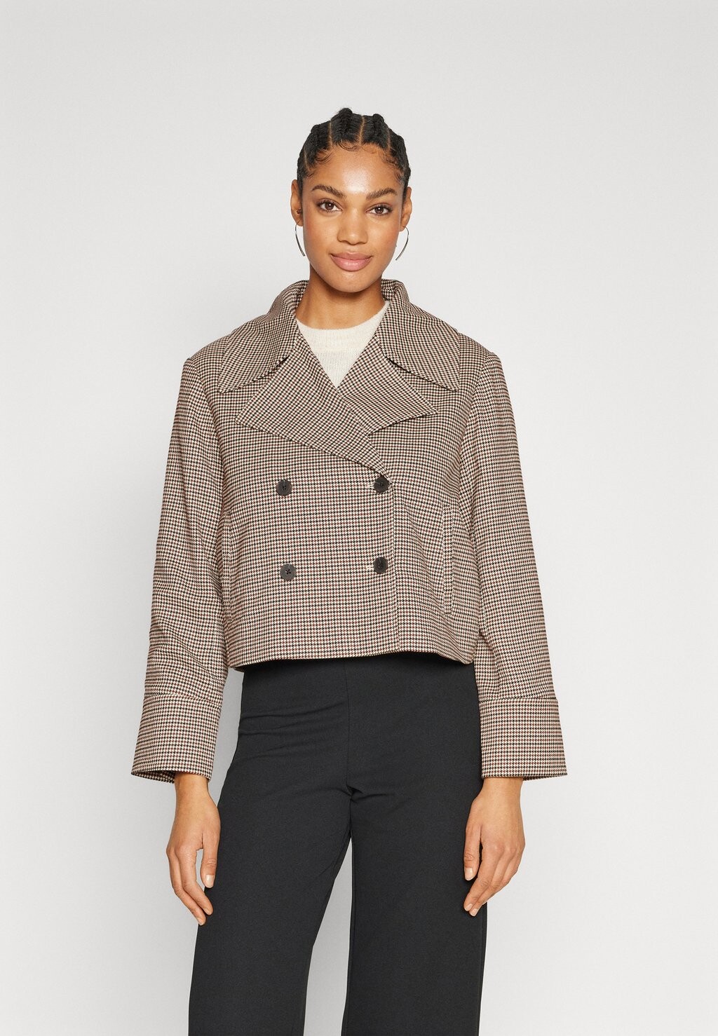 

Куртка ONLY КУРТКА ONLSASHA, цвет black checks/brown